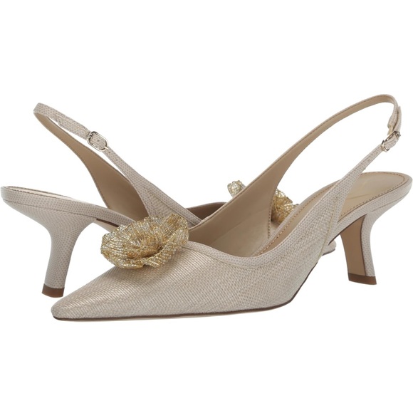 Sam Edelman Shoes - NWTIB • Sam Edelman • Women's Bianka Flora Pump • Light Natural Weave • Size 8